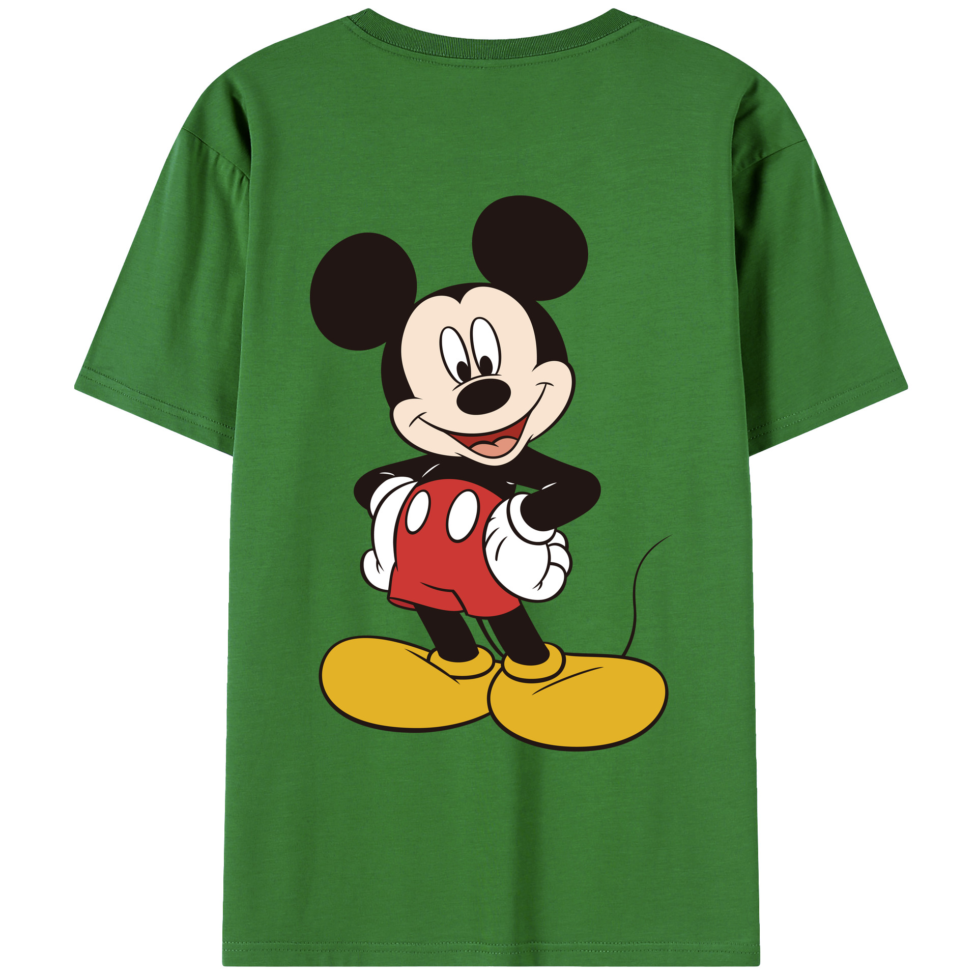 ミッキーマウス Mickey Mouse レディース半袖Tシャツ(バックプリント)
